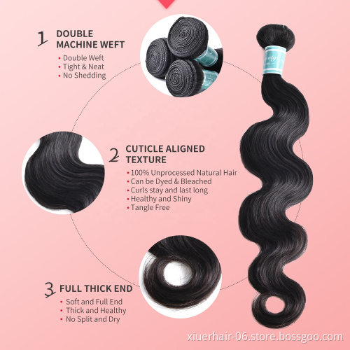 Wholesale 8A Grade Good Quality Body Wave Cheap Price Virgin Remy Brazilian Human Hair Weft Hair Bundles